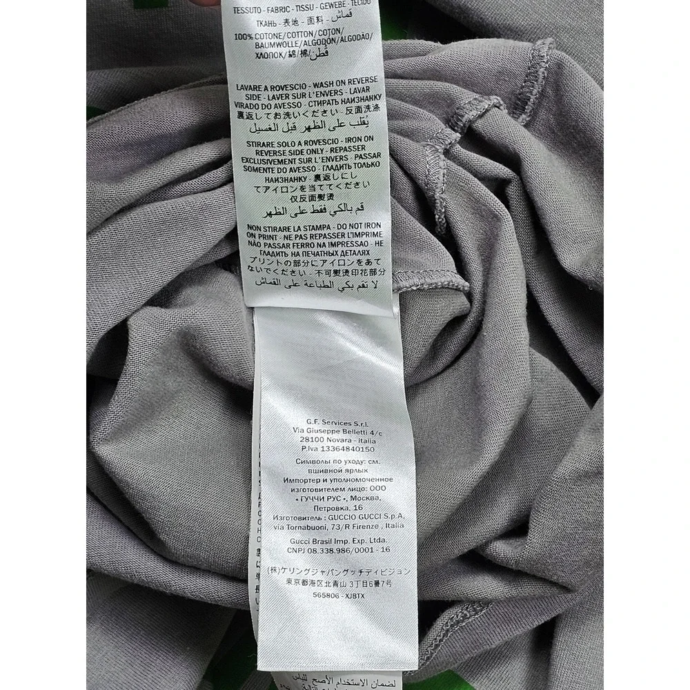 Gucci Shirt Mens XL Gray Green Mask Manifesto Back Slogan Made In Italy